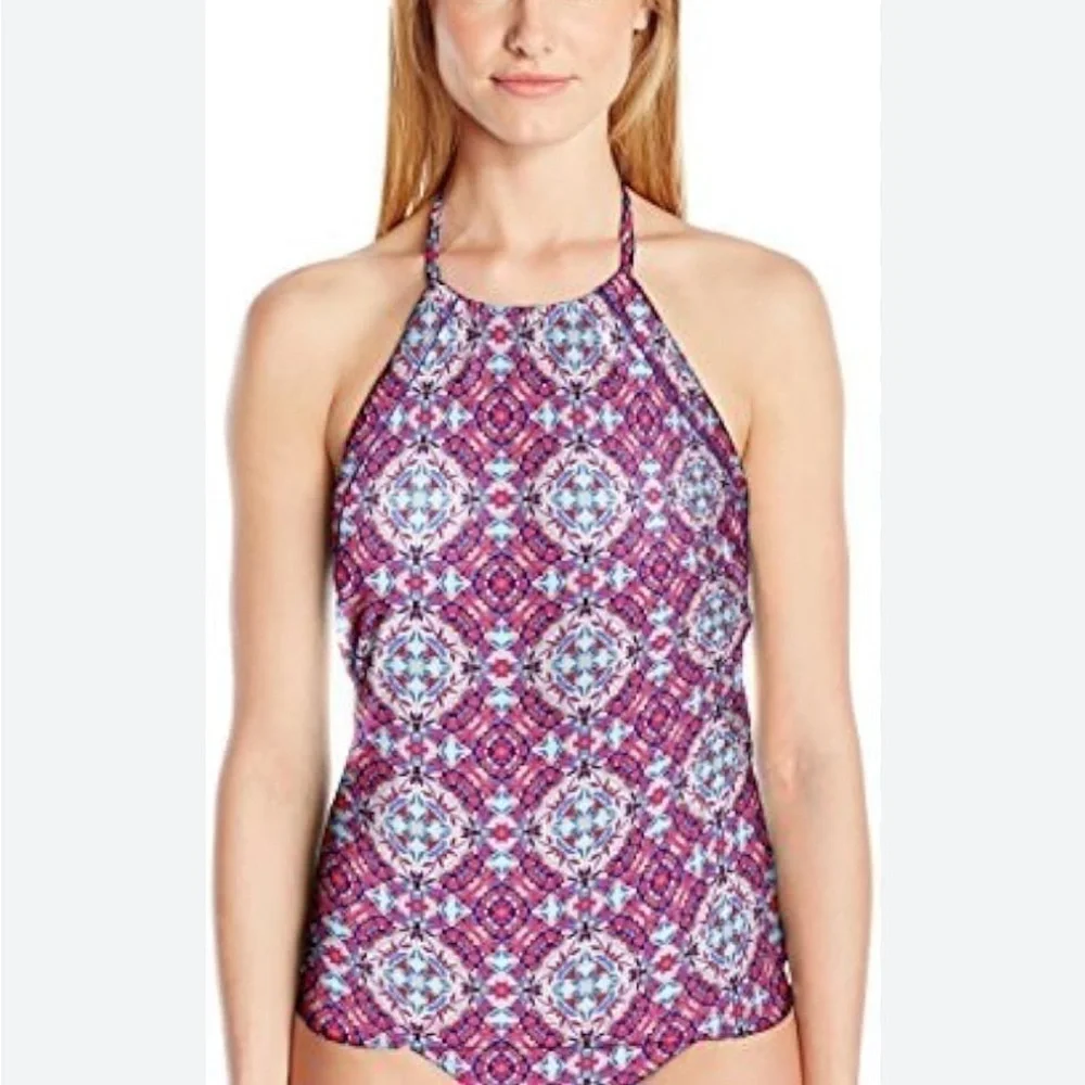 LAUNDRY BY SHELLI SEGAL Tankini Swim Top Size Small NWT